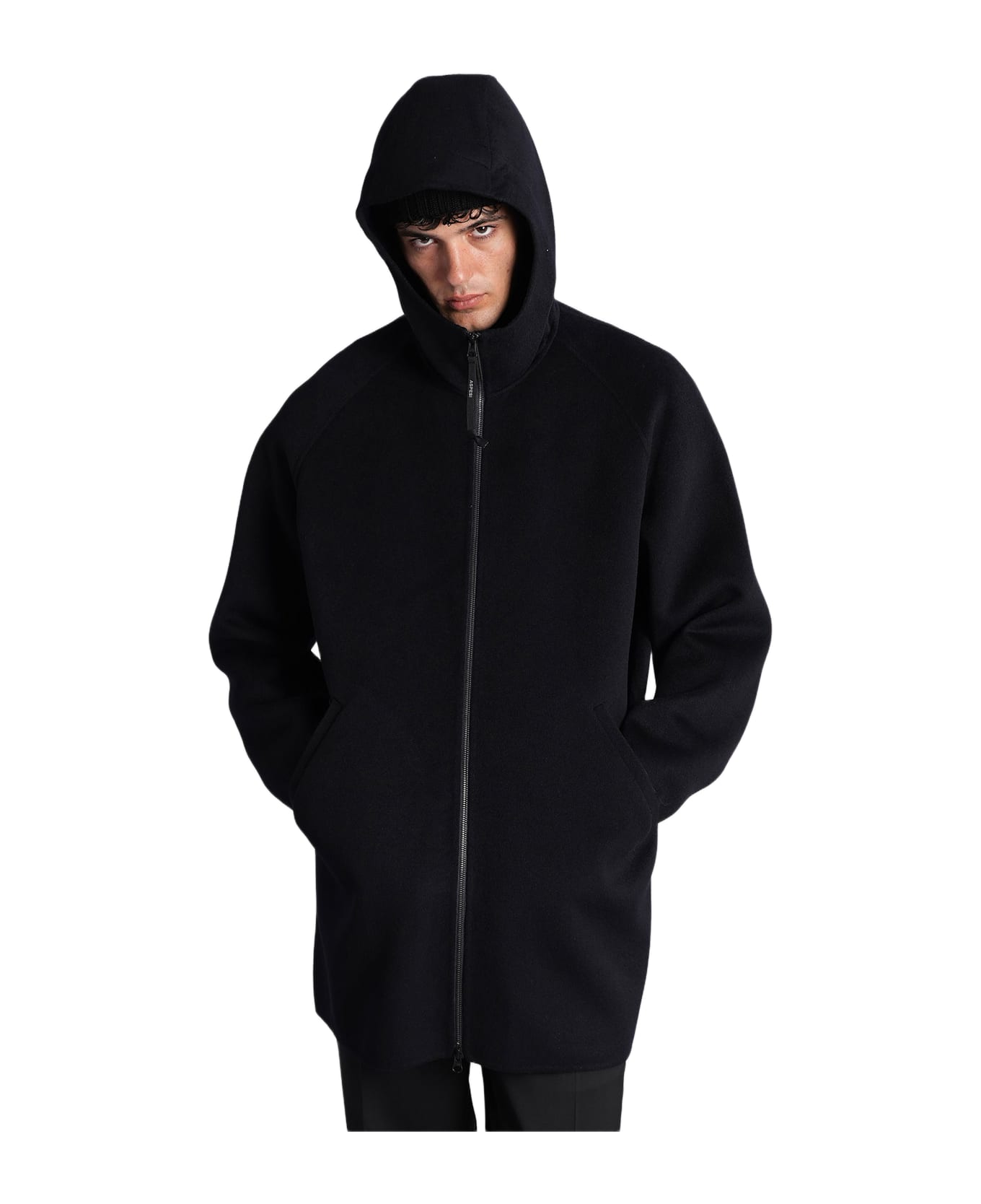 Aspesi Super Doppel In Blue Wool - NAVY