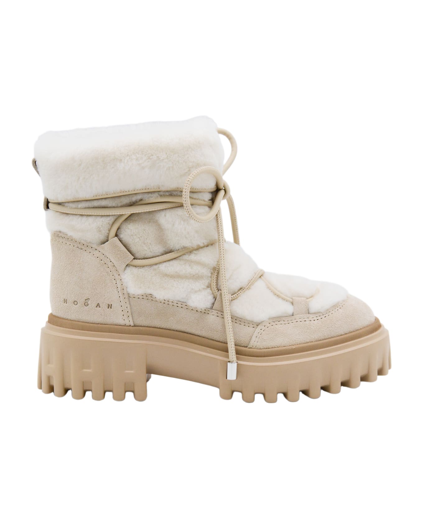 Hogan Cream Boots - White