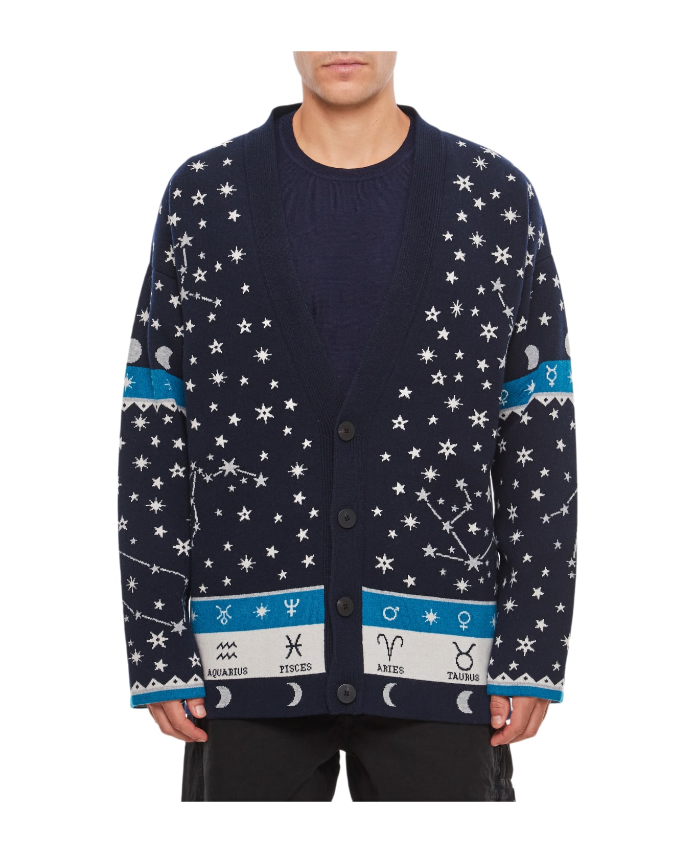 Alanui Astrology Wheel Cardigan - Navy