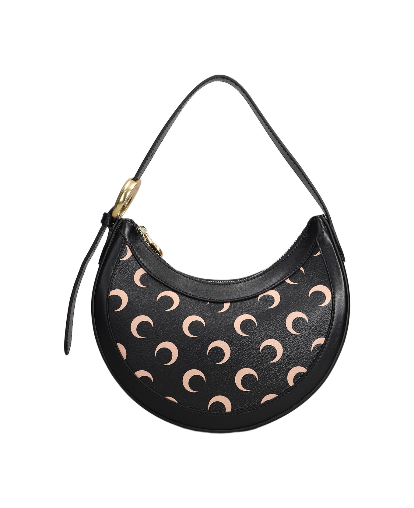 Marine Serre Shoulder Bag In Black Polyuretan - black