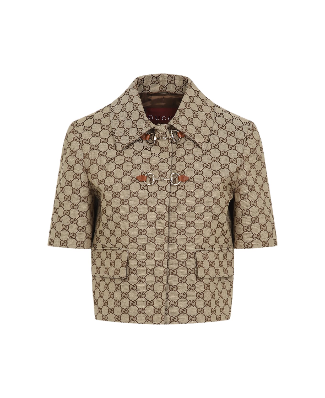 Gucci Gg Canvas Jacket - Camel Ebony