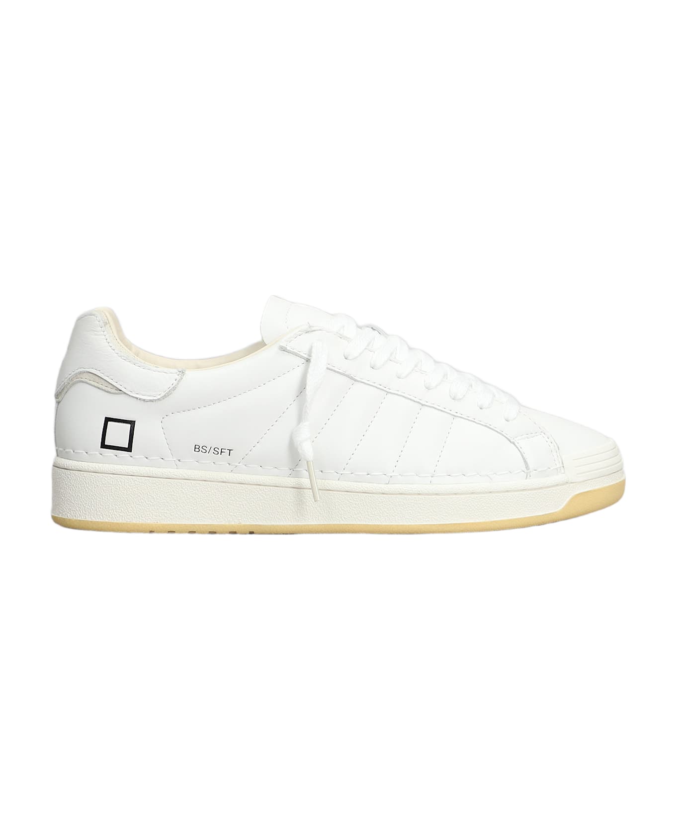 D.A.T.E. Base Soft Sneakers In White Leather - white