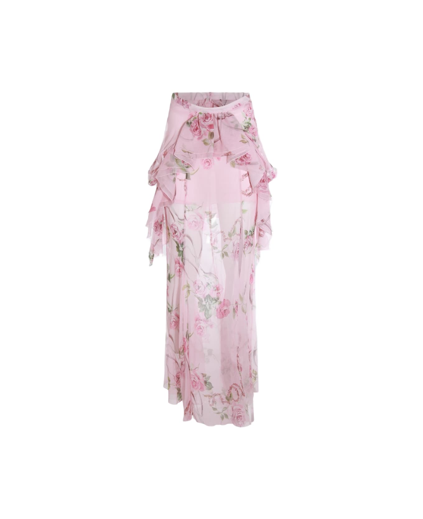 Blumarine Pink Silk Skirt - ROSA/MAUVE ORCHID