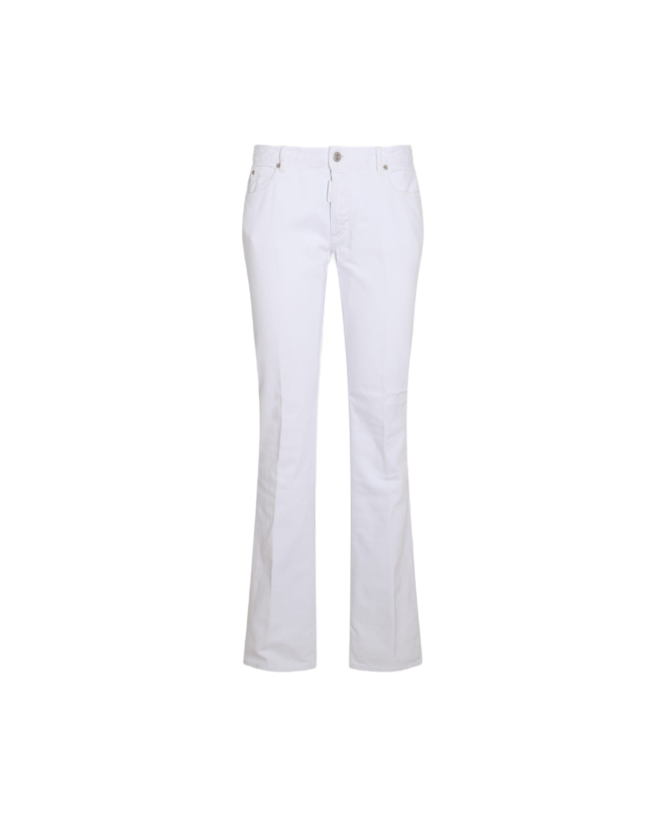 Dsquared2 White Cotton Denim Jeans - White