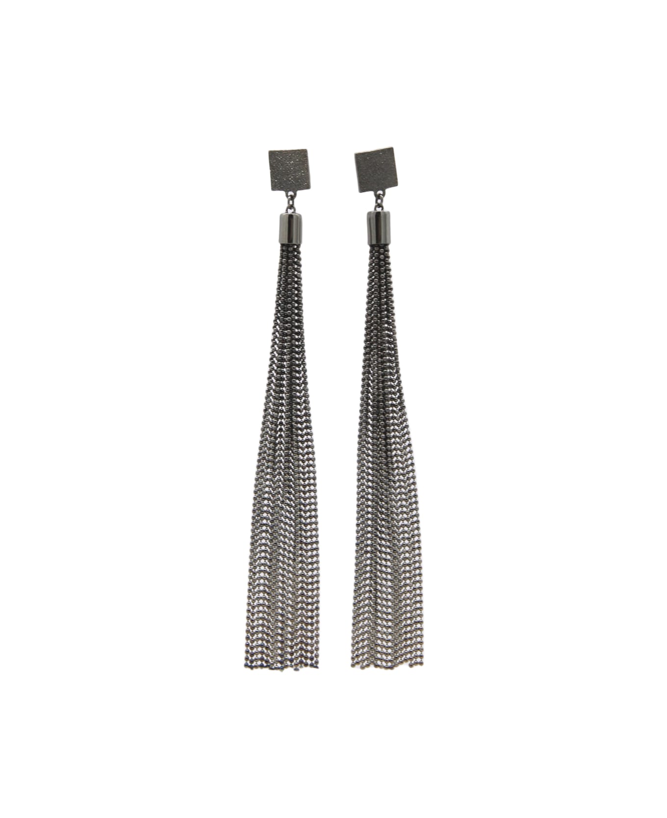 Brunello Cucinelli Silver Tone Metal Earrings