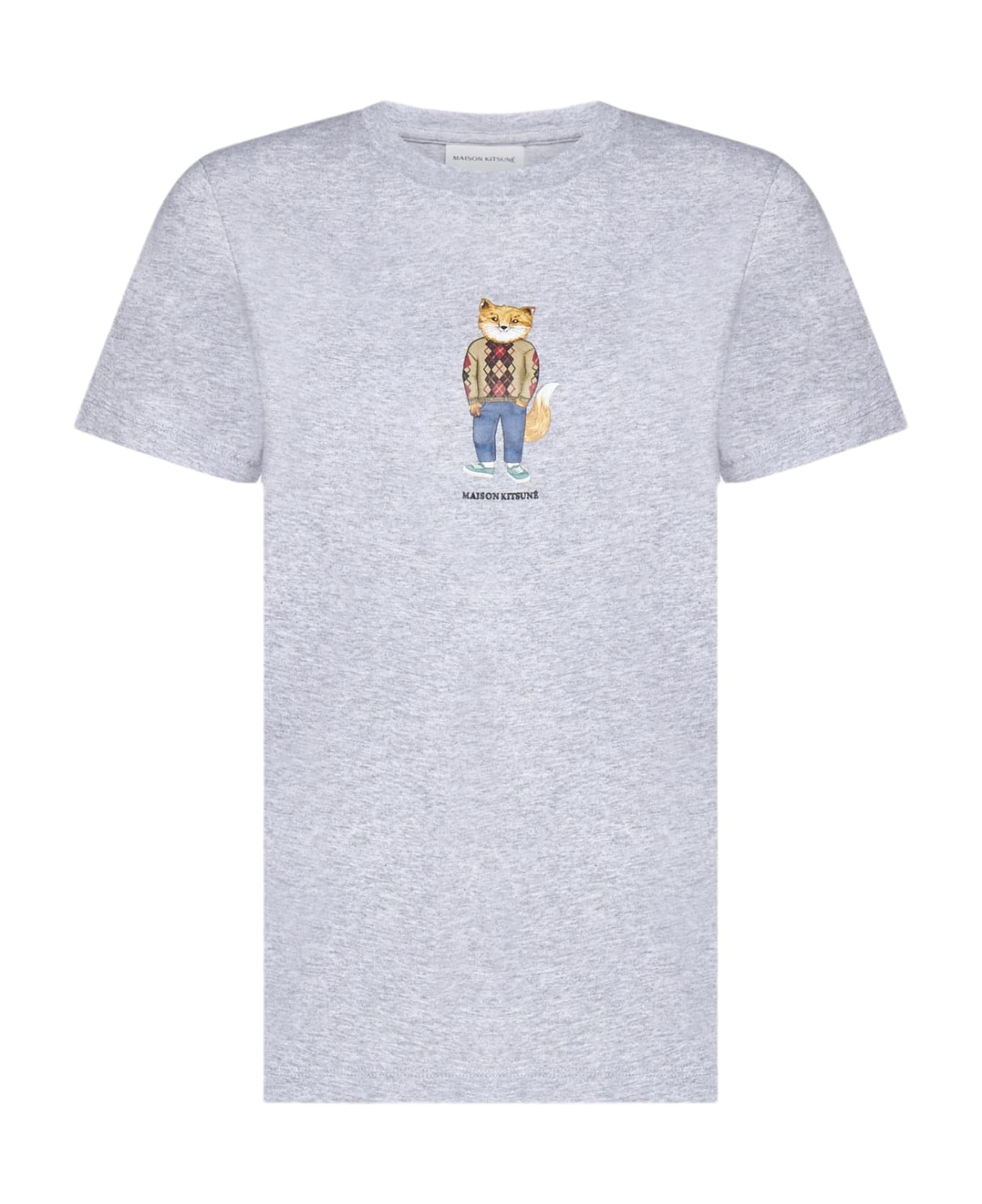 Maison Kitsuné Dressed Fox Cotton T-shirt - Grey
