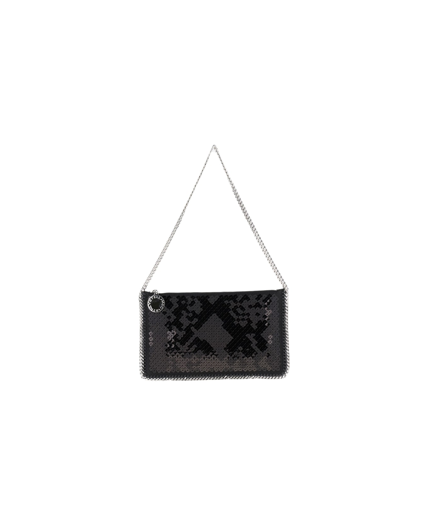 Stella McCartney Falabella Pochette With Sequins Embroidery - Black