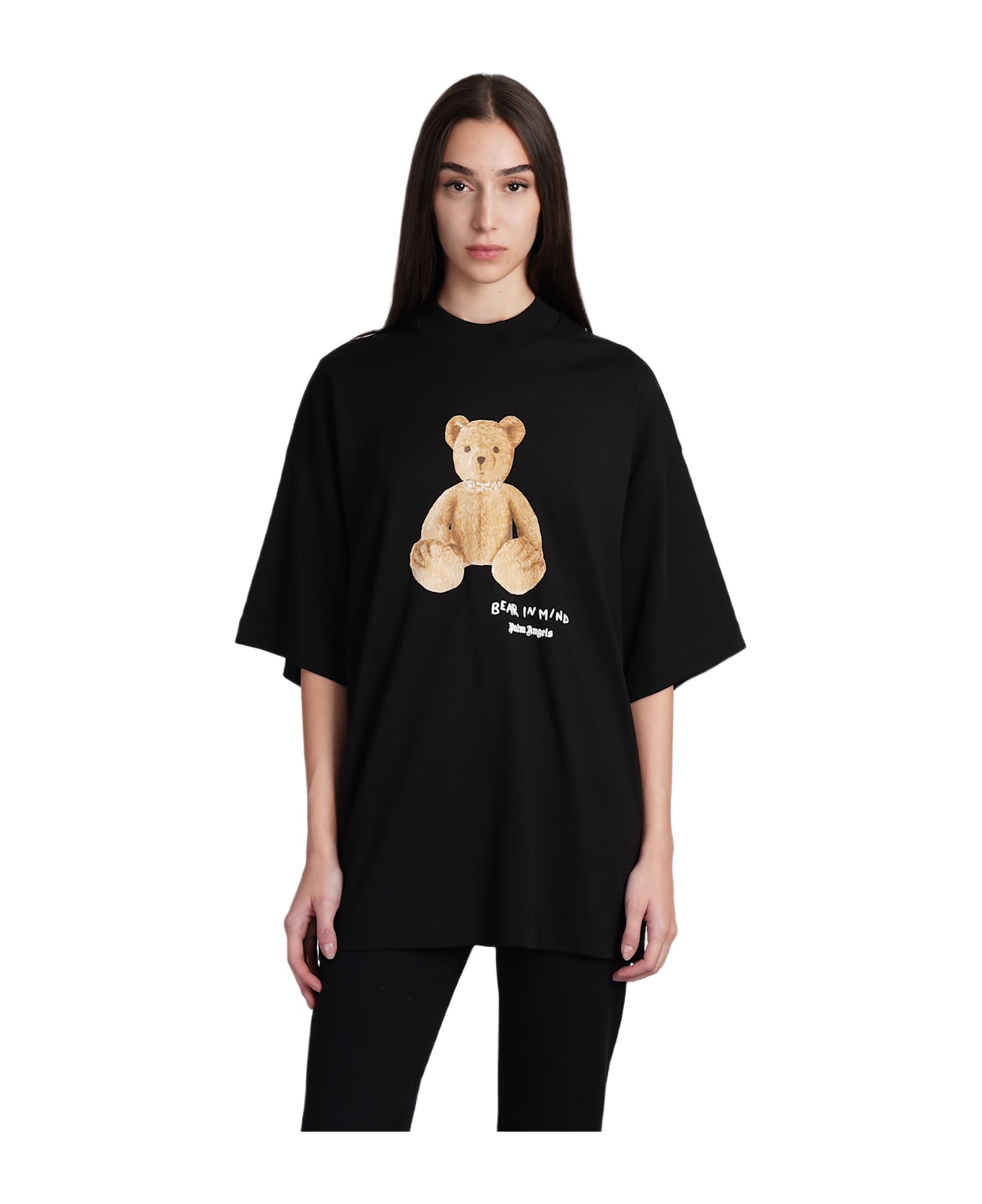 Palm Angels T-shirt In Black Cotton - BLACK BROWN