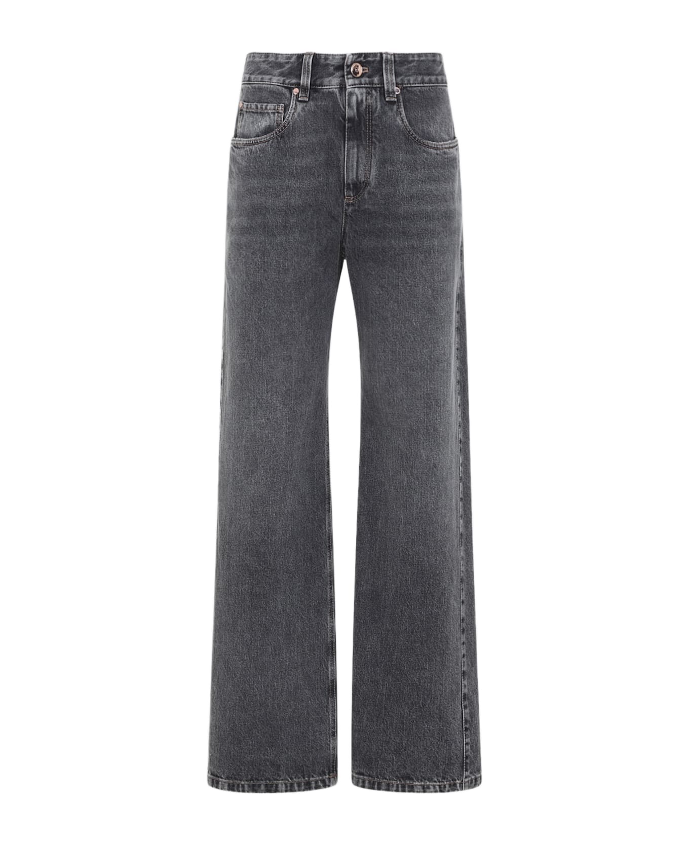Brunello Cucinelli Cotton Jeans - Deep Grey Denim