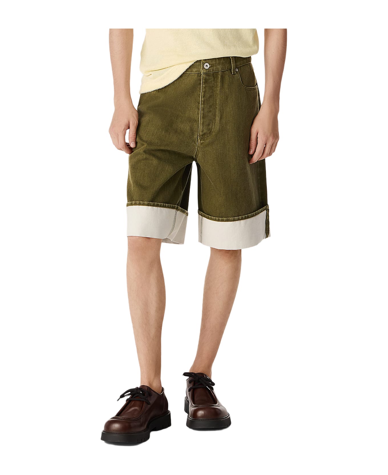 Bottega Veneta Short Pants Stone Washed - Green