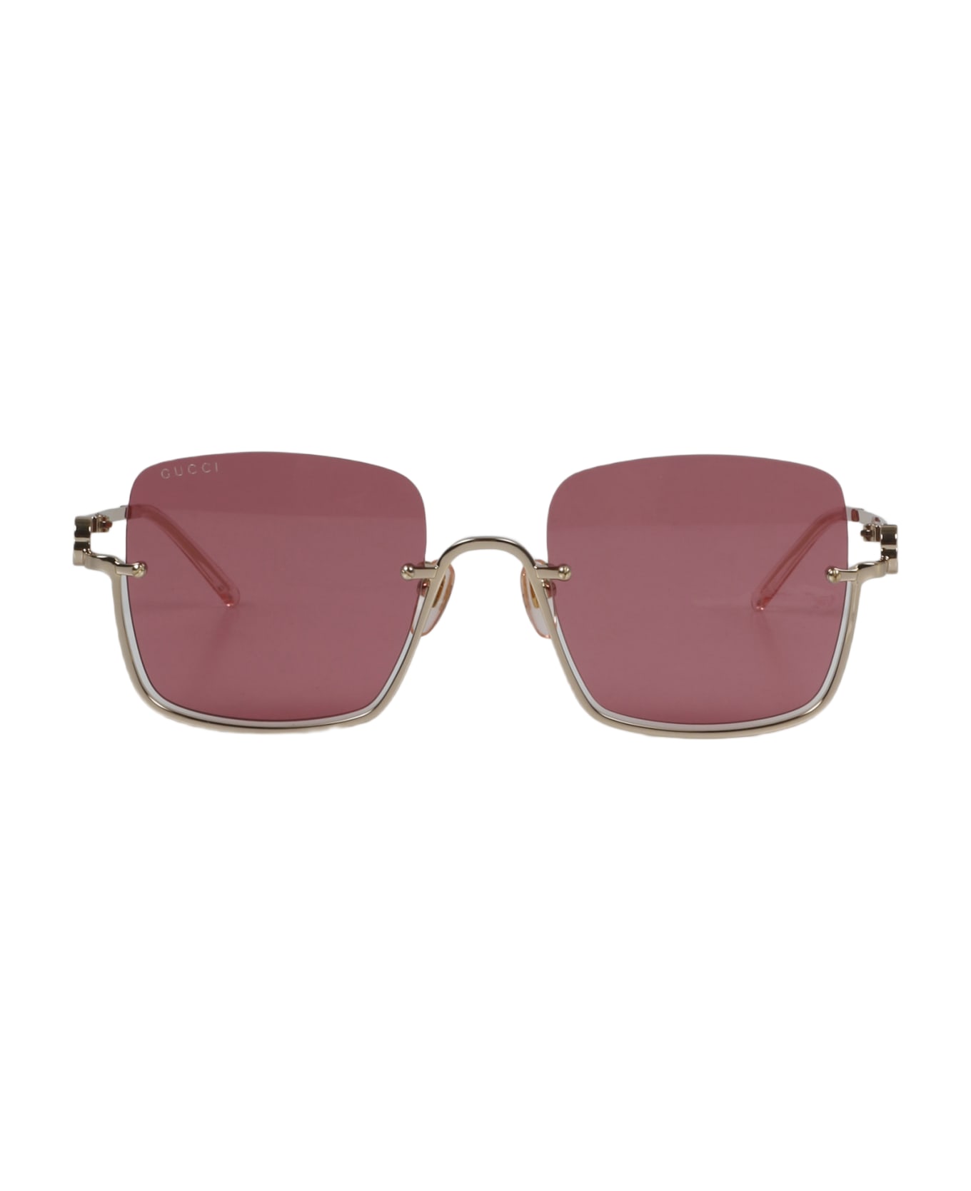 Gucci Eyewear Square Frame Sunglasses - Pink & Purple