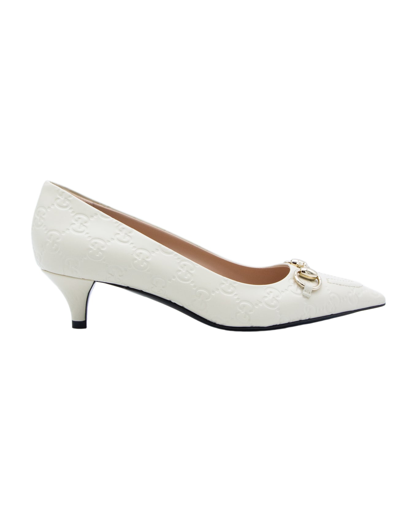 Gucci White Leather Pumps - White