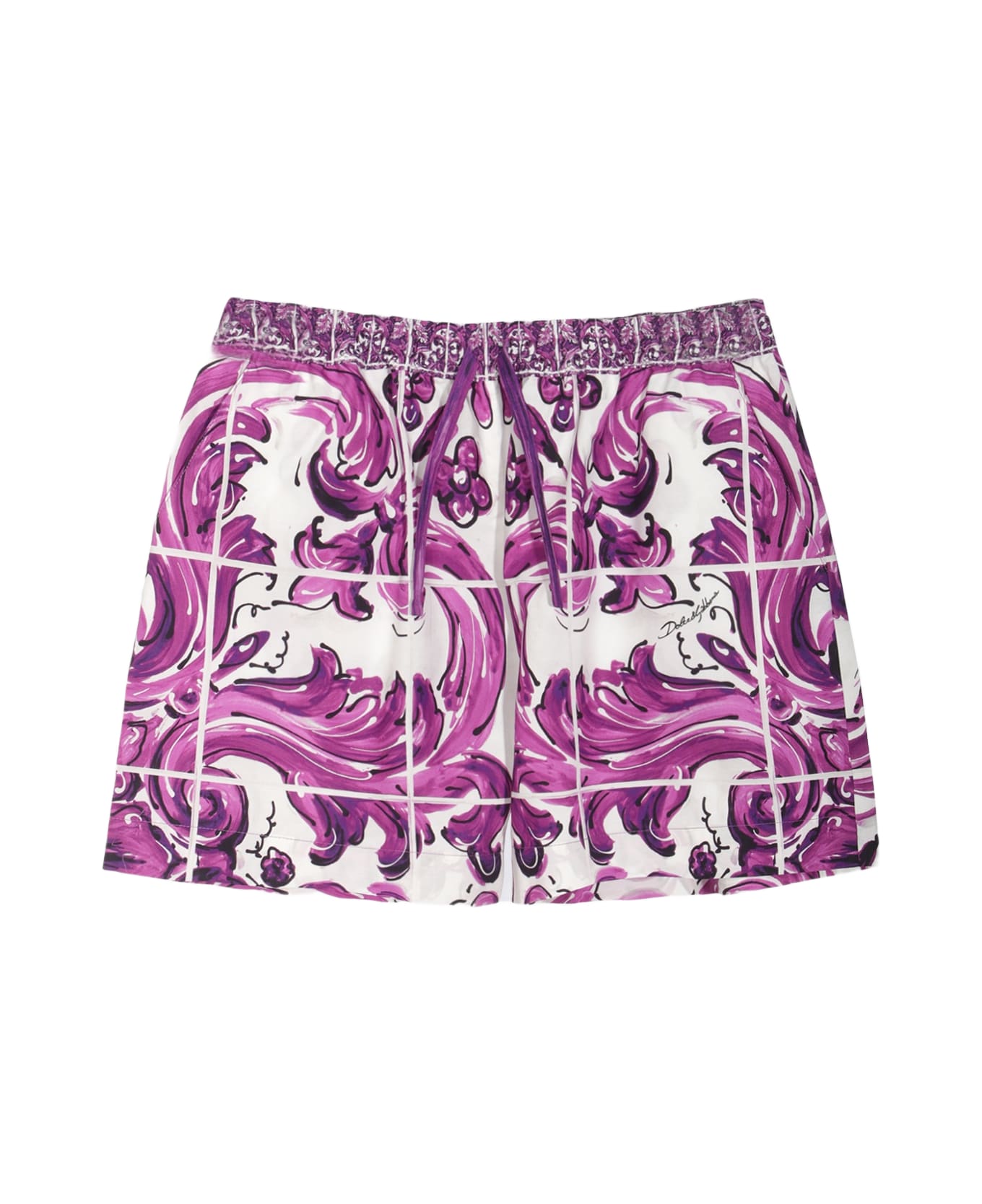Dolce 
Gabbana Purple Cotton Shorts - MAIOLICA VIOLA