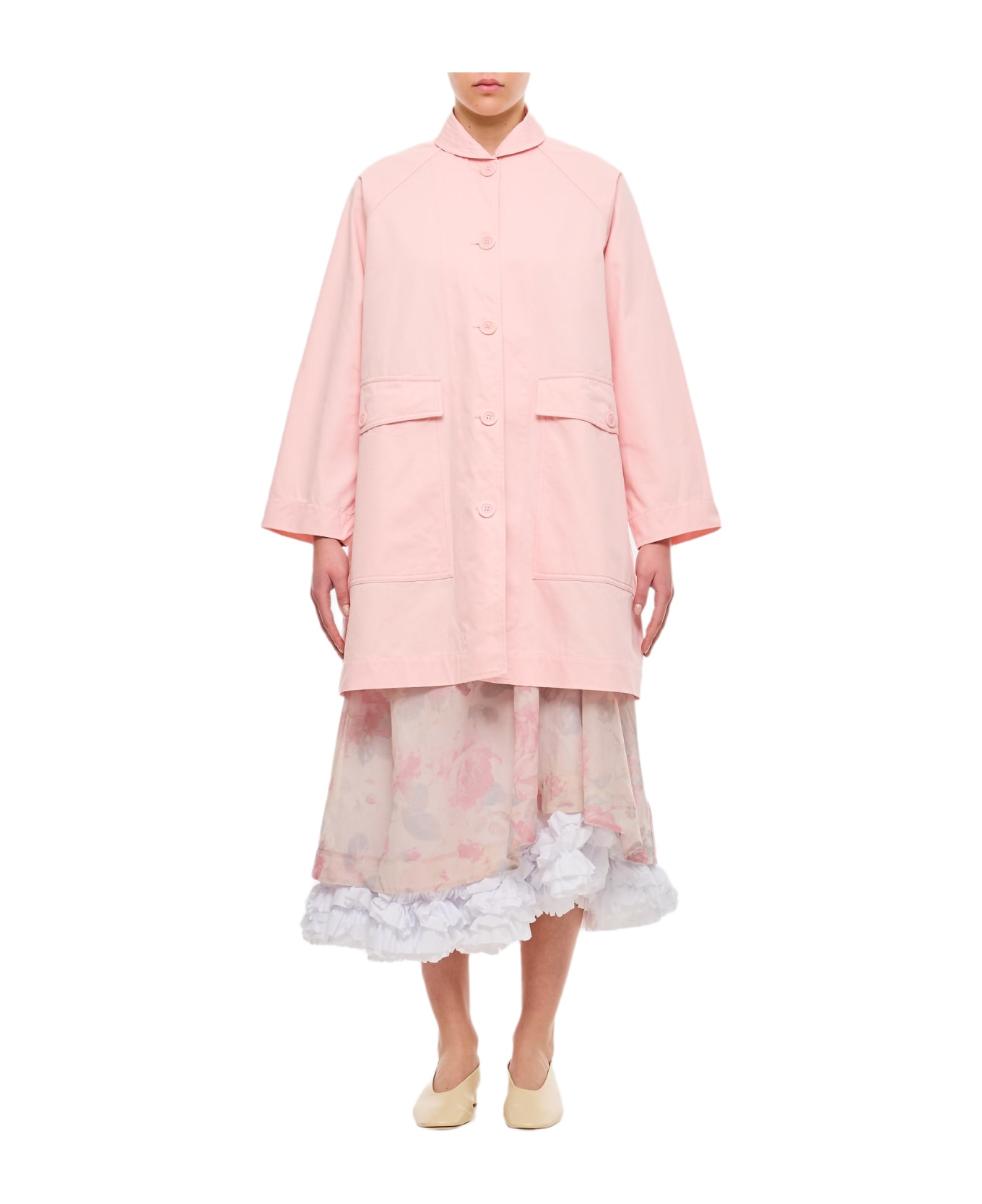 Casey Casey Mathilde Oversize Cotton Coat - Pink ブレザー