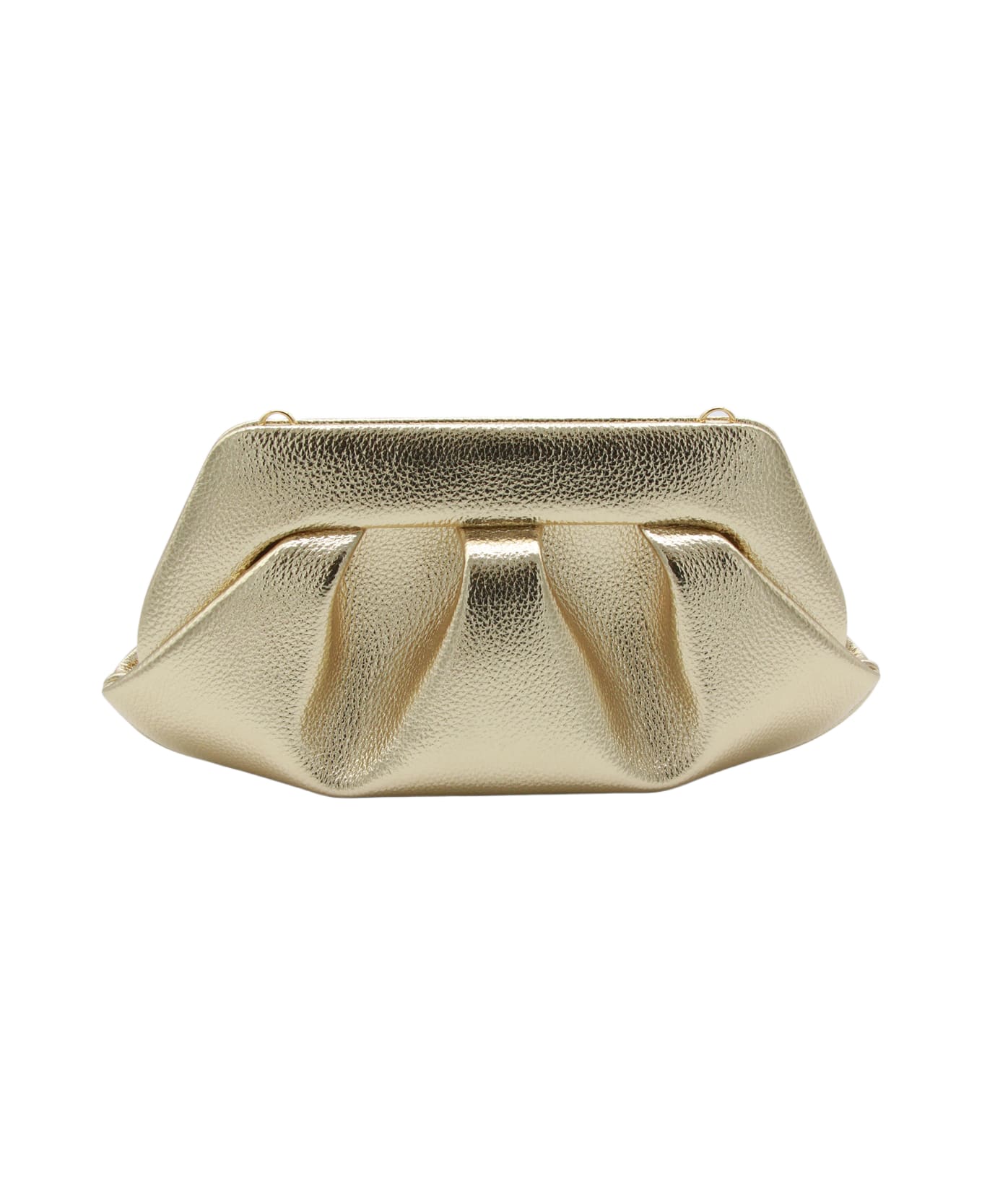 THEMOIRè Gold Leather Baguette Cluthes - Golden