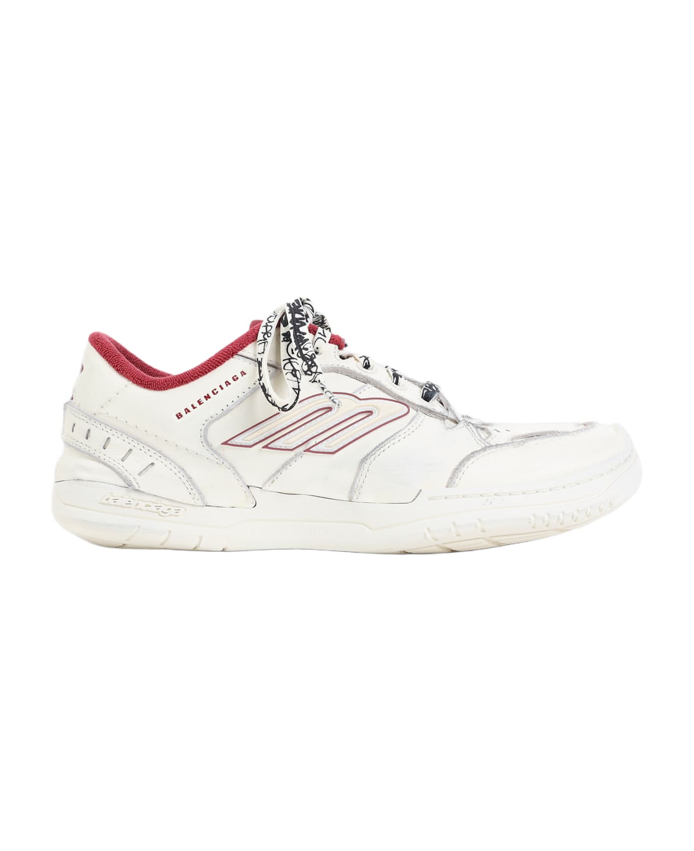 Balenciaga Hamptons Sneakers - Off White Red