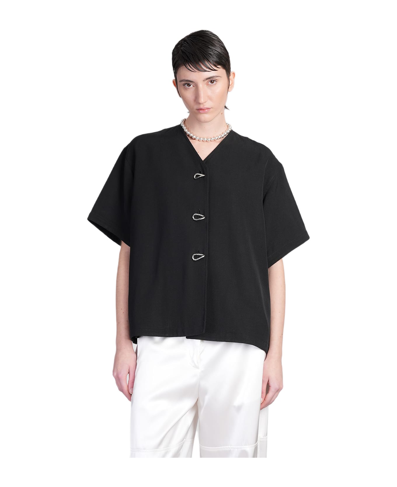 Jil Sander Jacket 64 Casual Jacket In Black Viscose - black