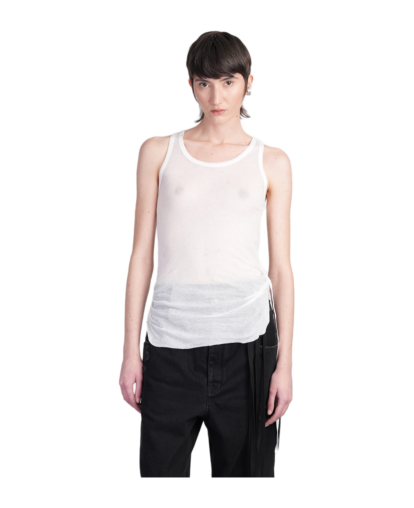 Ann Demeulemeester Mara Topwear In White Cotton - white