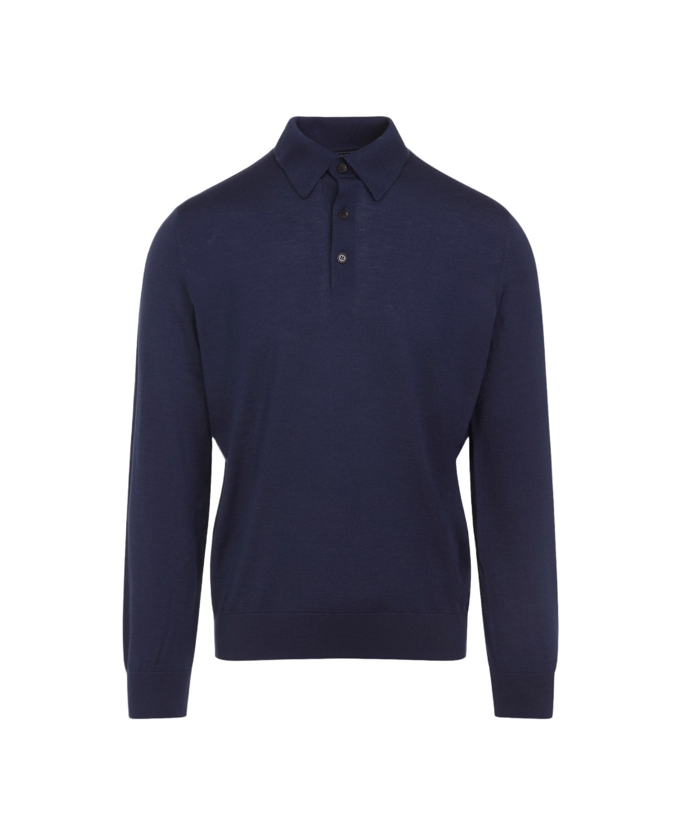 Zegna Cashseta Polo - Blue Medio Unito