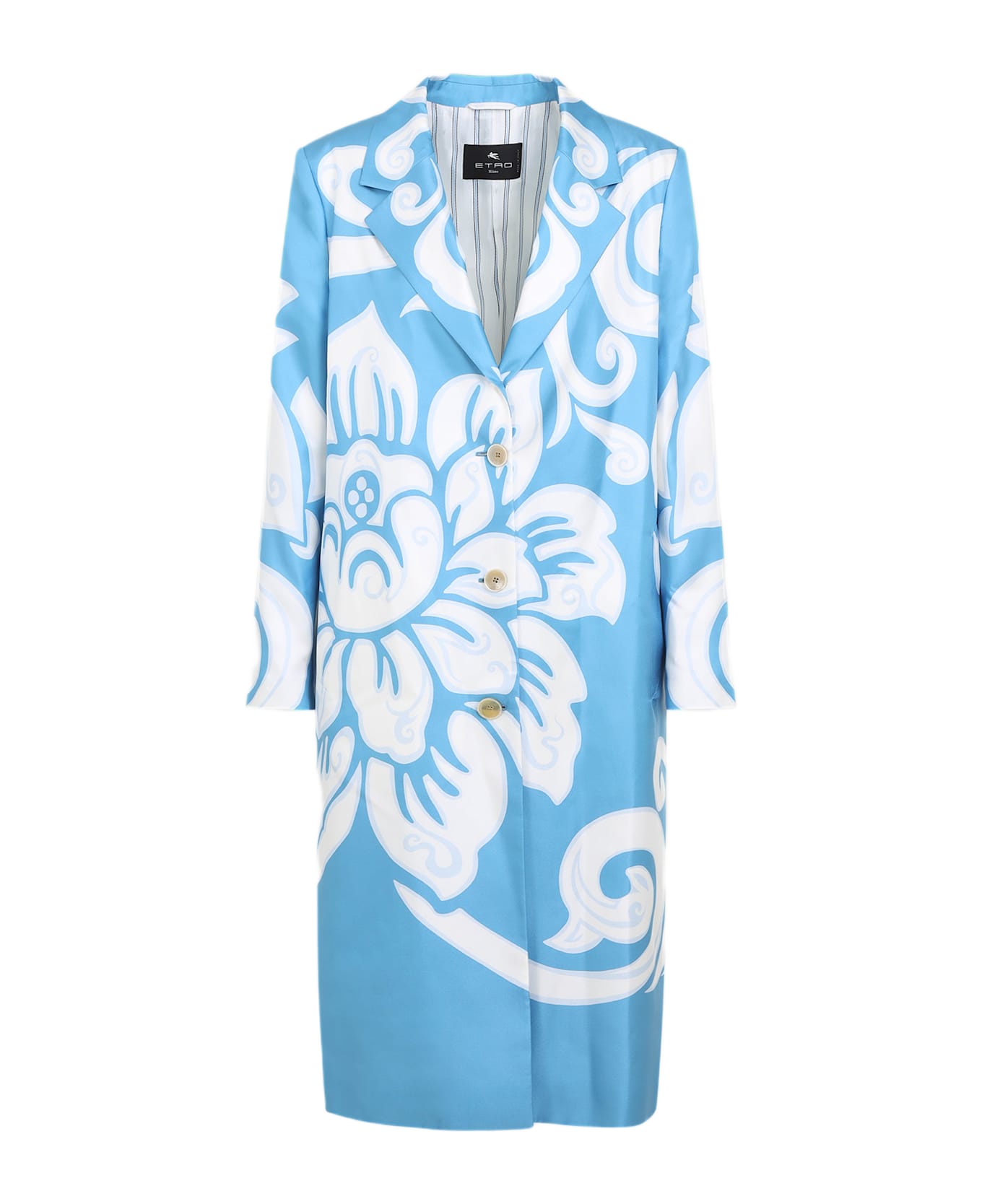 Etro Printed Caban - Blue
