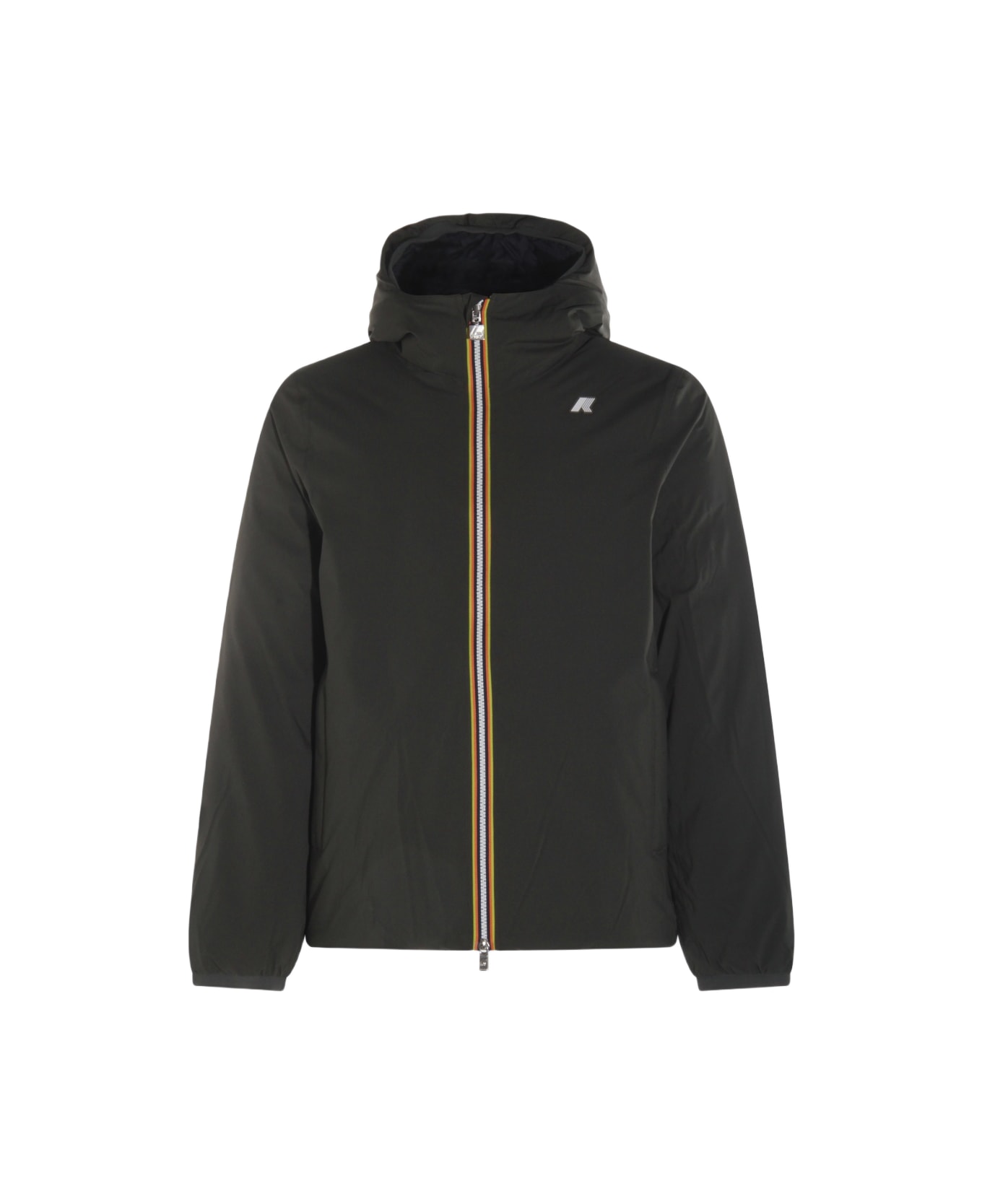 K-Way Green Blue Jack St Thermo Double Down Jacket - GREEN BLACKISH-BLUE DEPTH