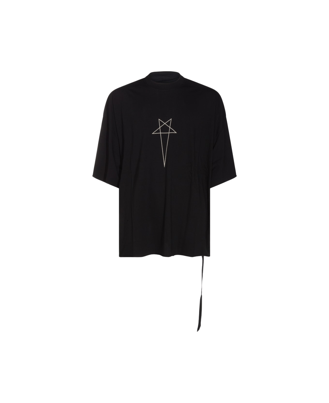 DRKSHDW Black Cotton Tommy T-shirt - BLACK/PEARL