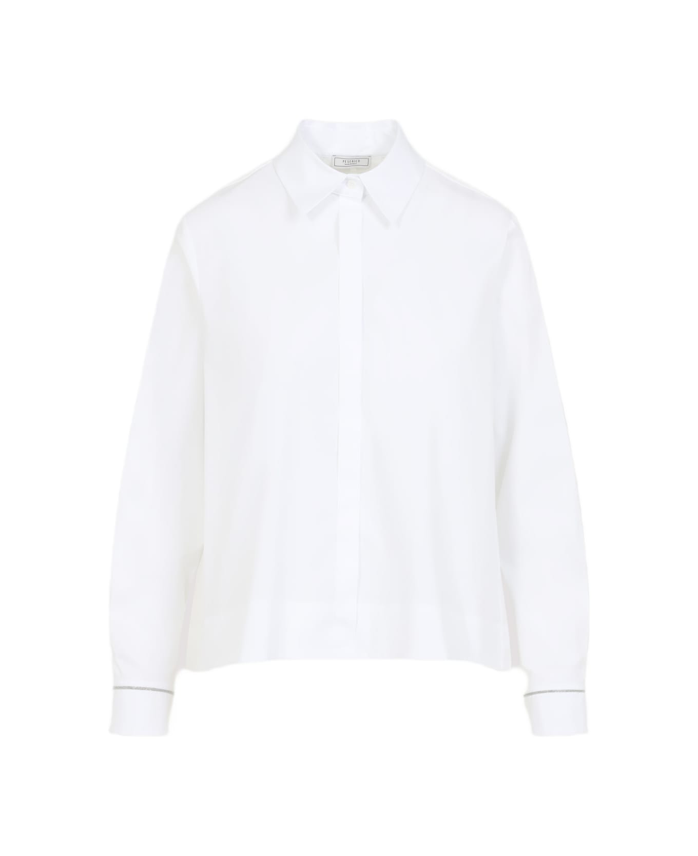 Peserico Cropped Shirt - Bianco Luce
