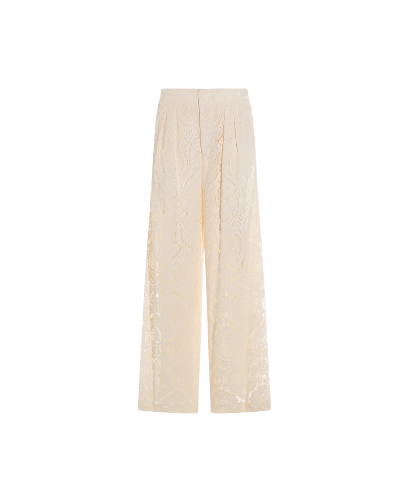 TwinSet Cream Viscose Pants - NEVE