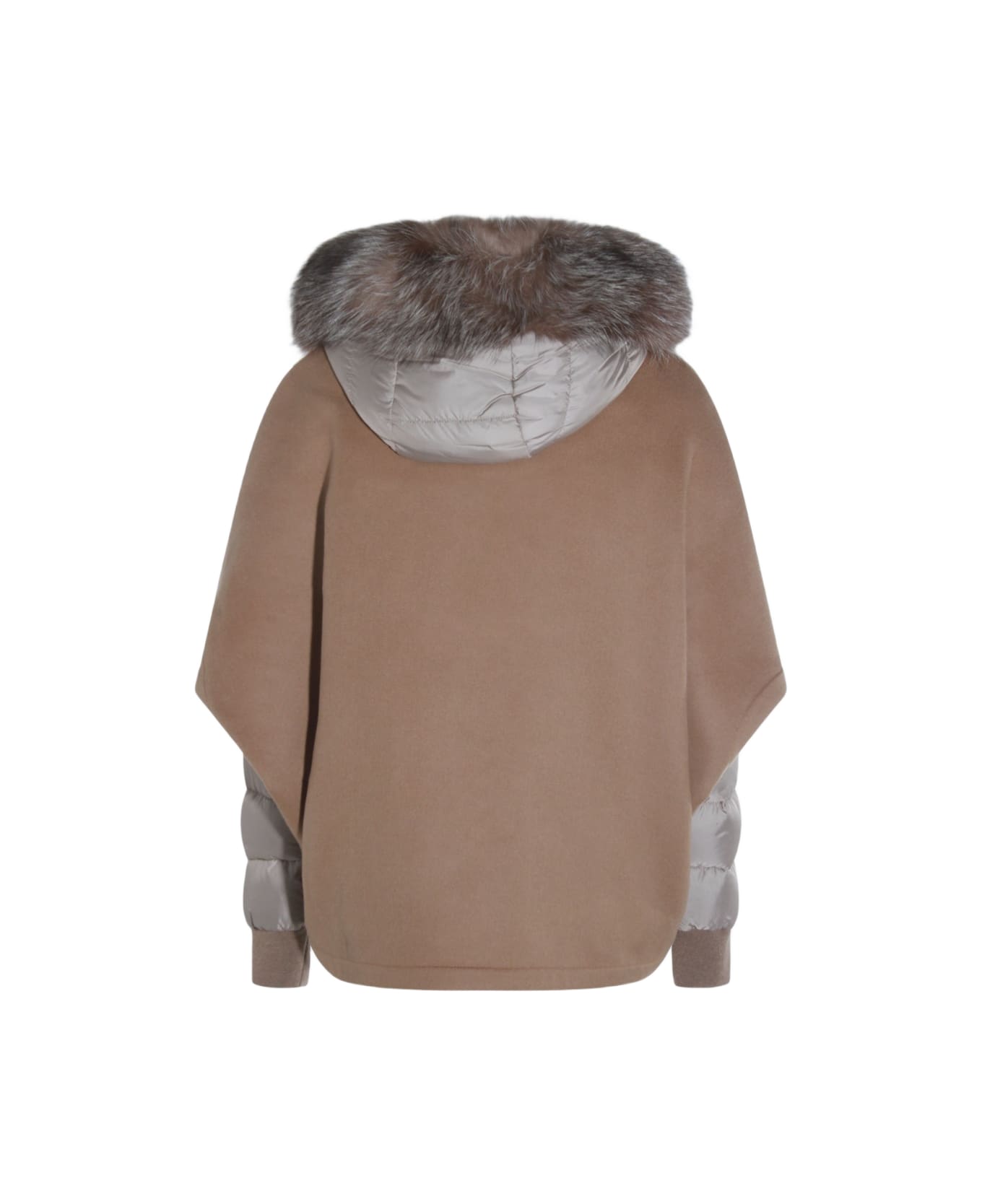 Moorer Beige Wool Down Jacket - Brown