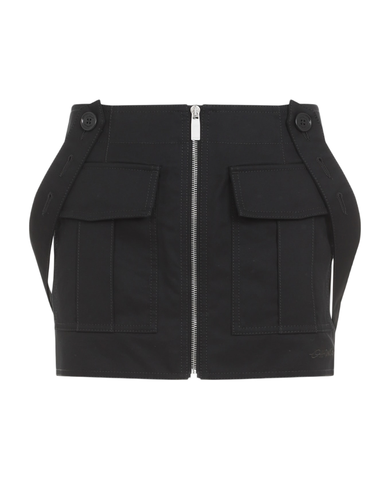 Off-White Straps Cargo Mini Skirt - Black