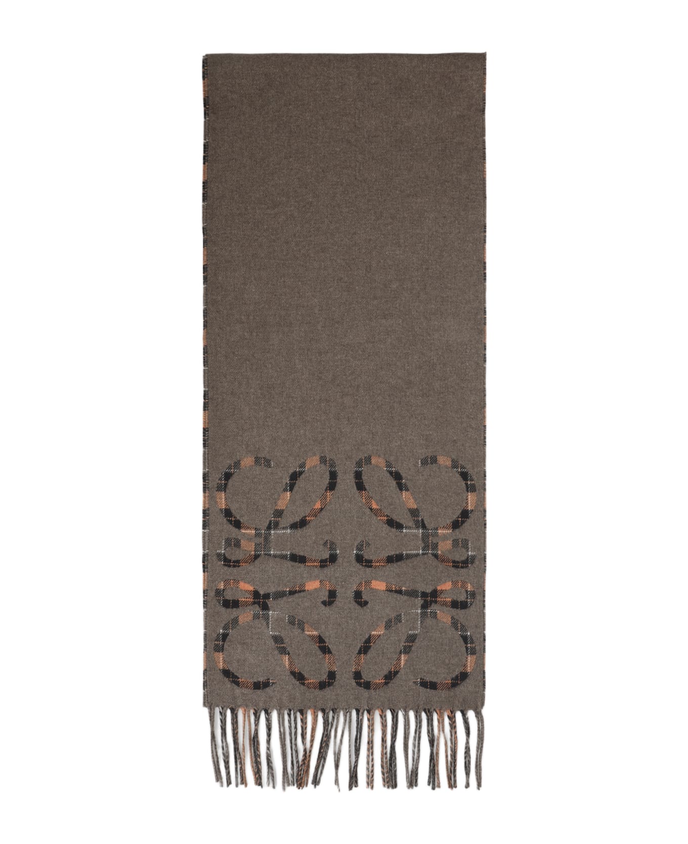 Loewe 28x180 Anagram Scarf - Brown Multicolor