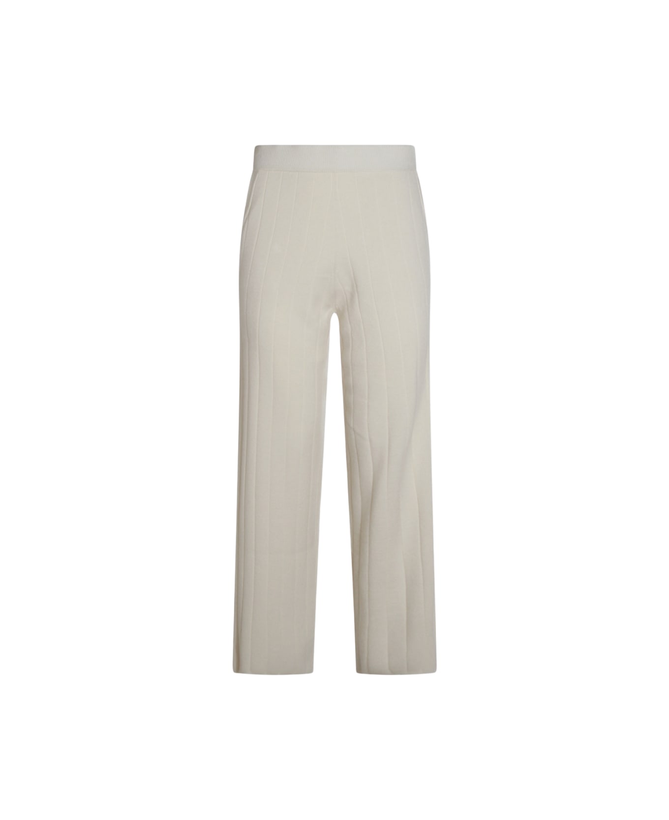 Max Mara White Cashmere Jardin Pants - White