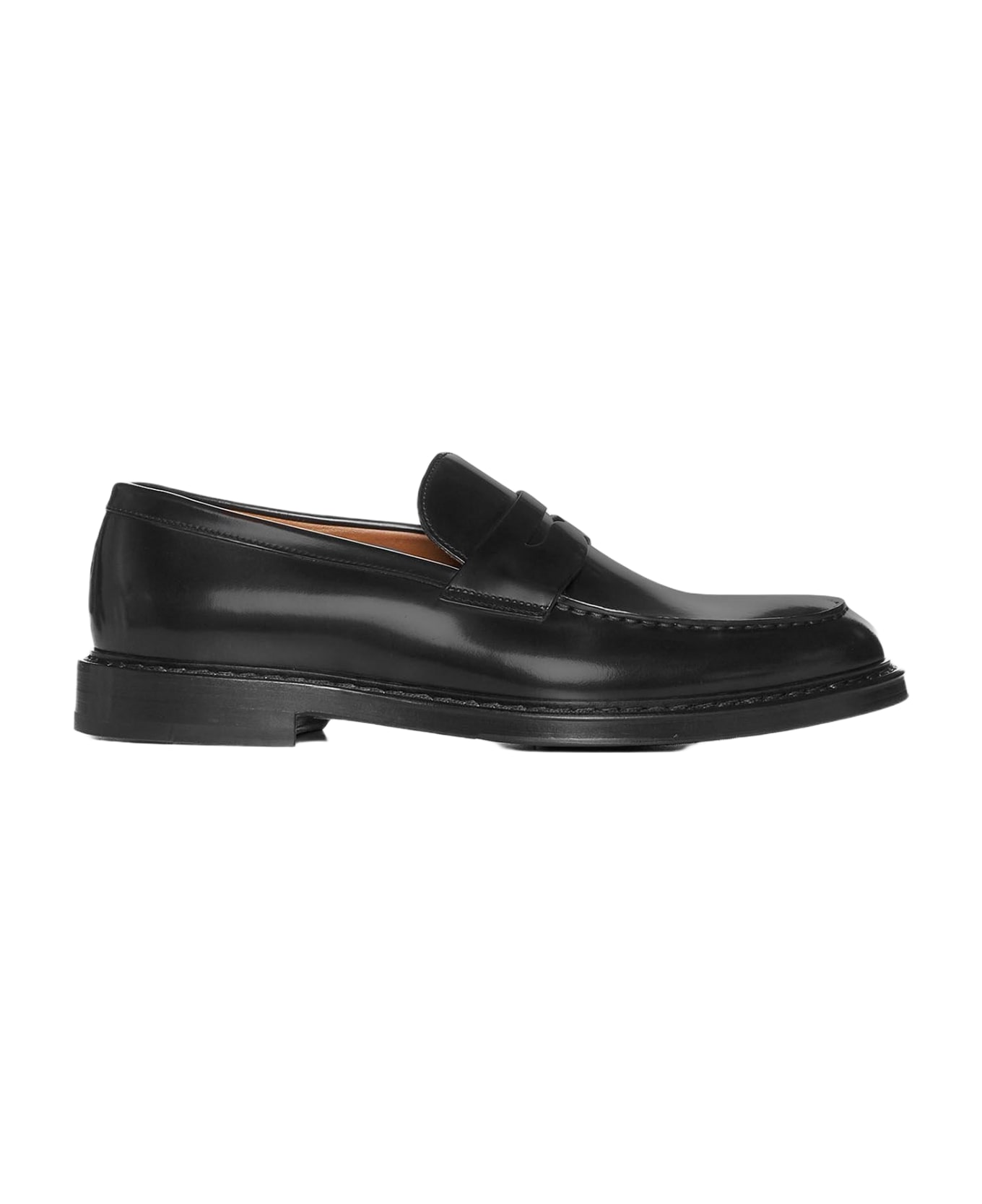 Doucal's Leather Penny Loafers - Nero