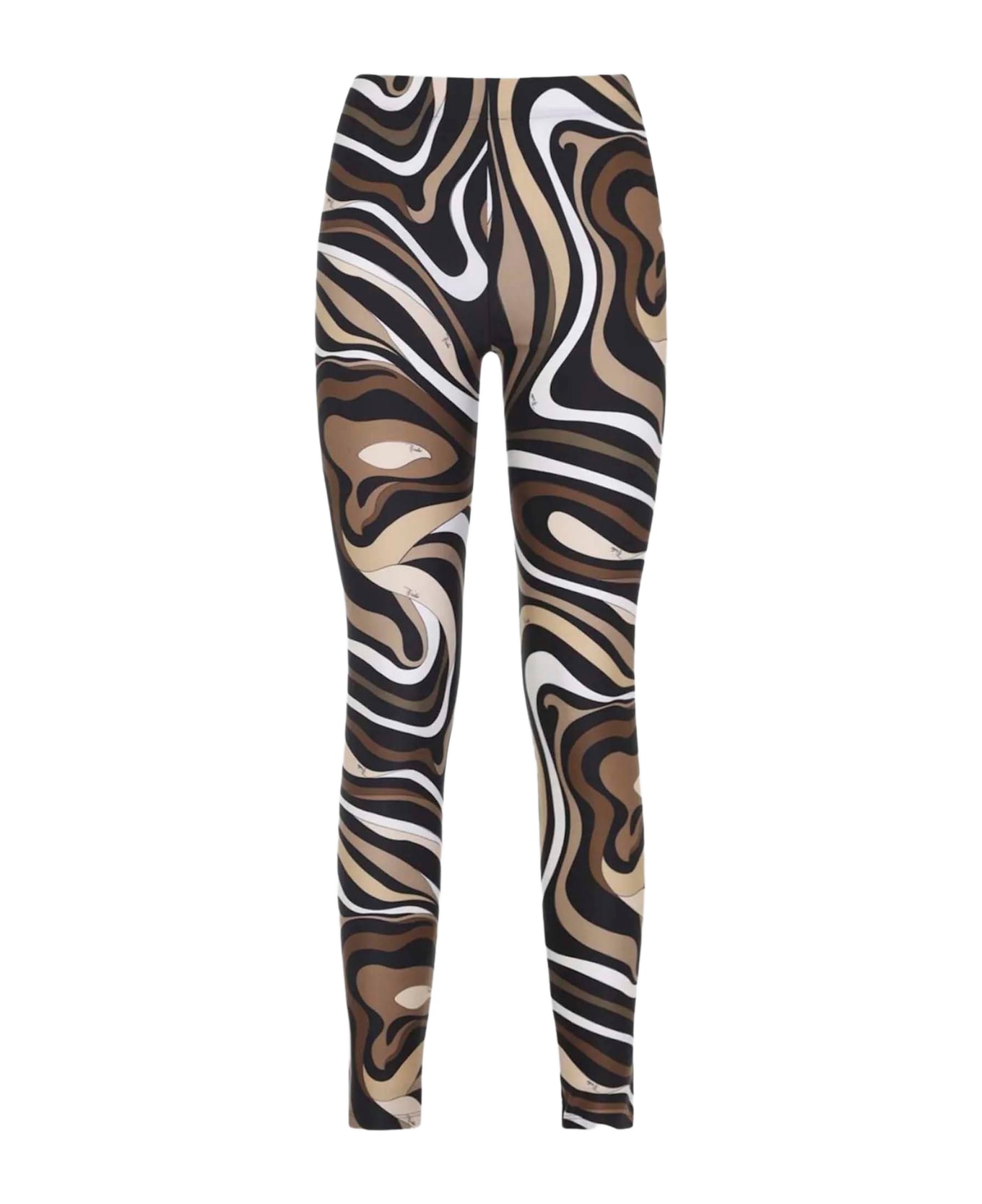 Pucci Stretch Nylon Trousers With Abstract Print - Red
