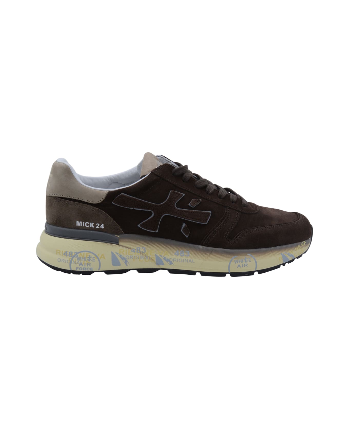Premiata Brown Leather Mick Sneakers