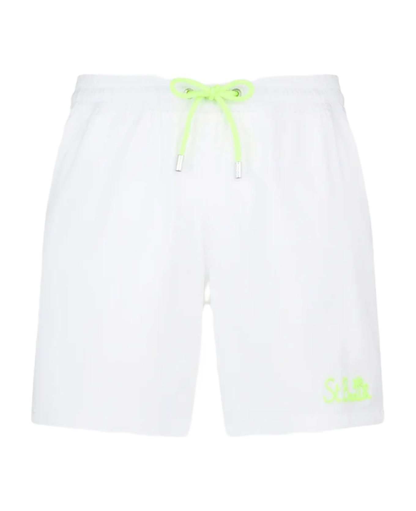MC2 Saint Barth Man White Comfort Swim Shorts - WHITE