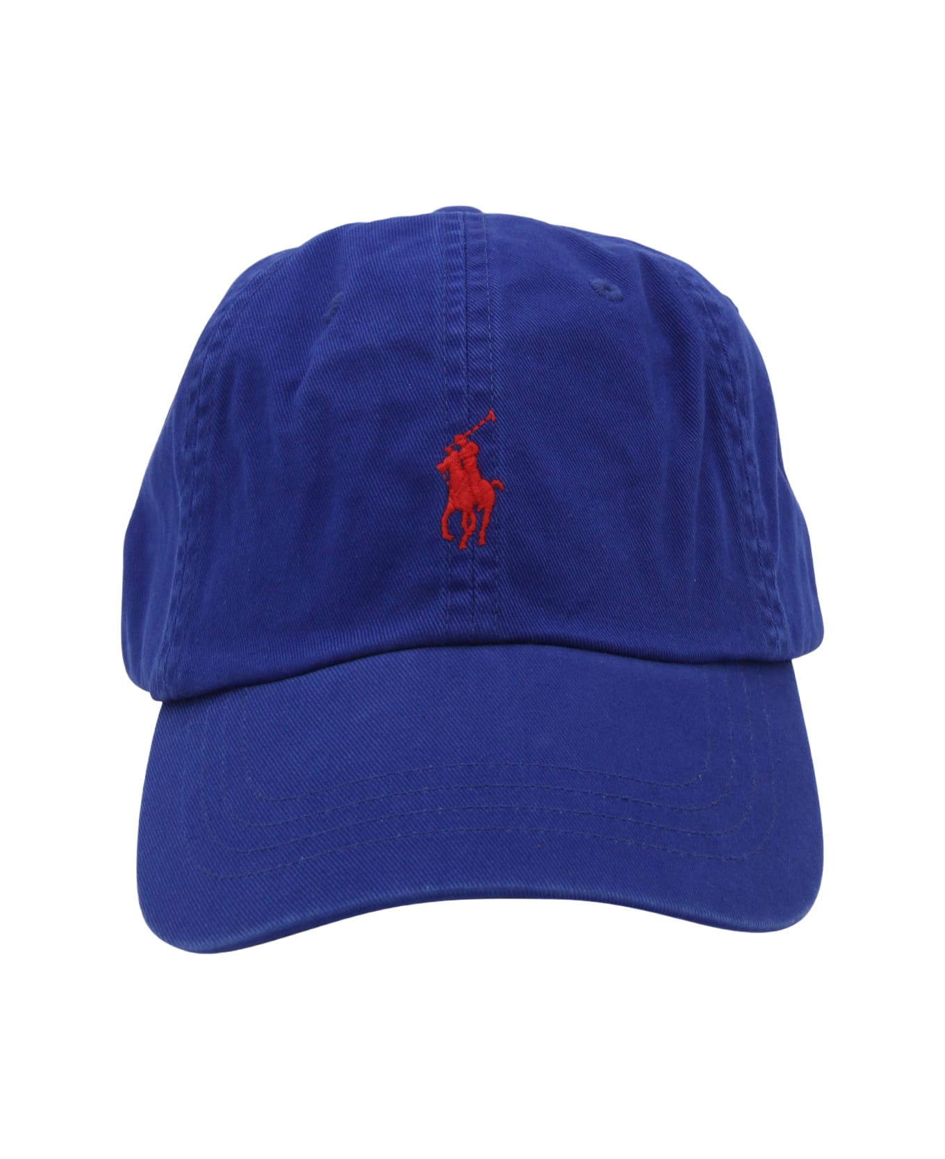 Polo Ralph Lauren Royal Blue And Red Cotton Baseball Cap - HERITAGE ROYAL