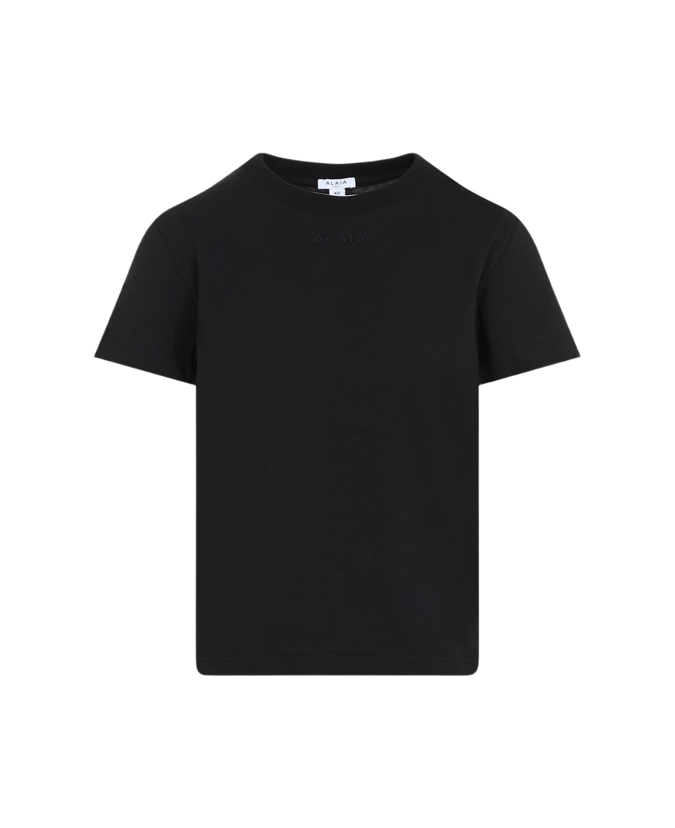 Alaia Black Cotton T-shirt - Noir Alaia