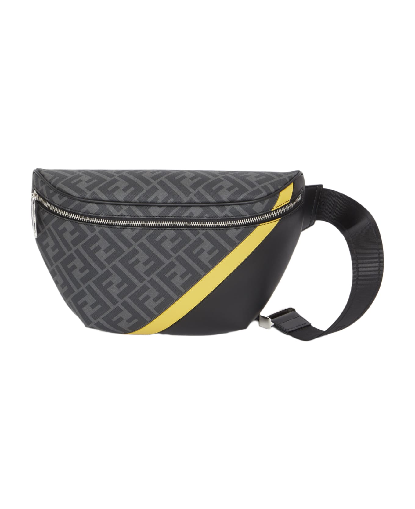 Fendi Ff Fabric Belt Bag - Grigio