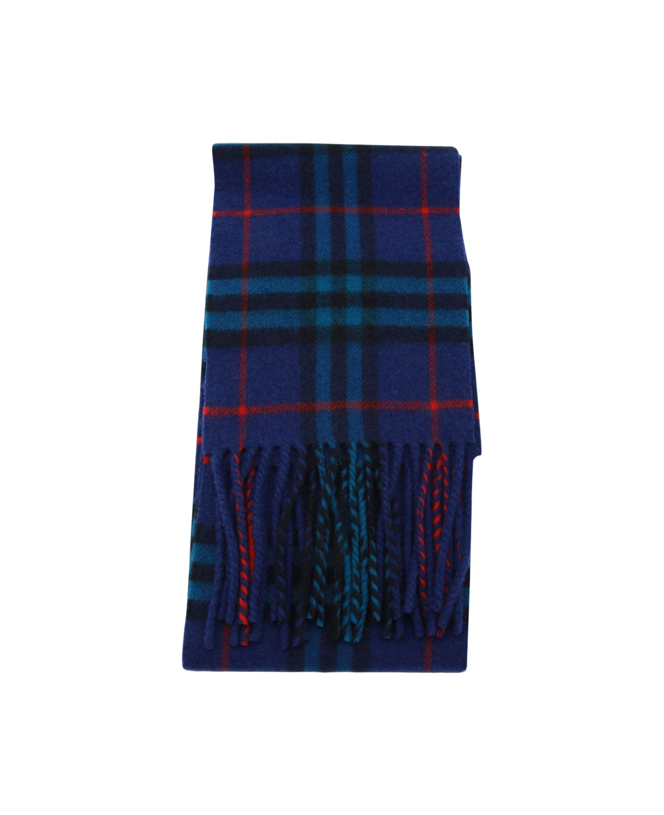 Burberry Blue Cashmere Scarf - BUGLE BLUE