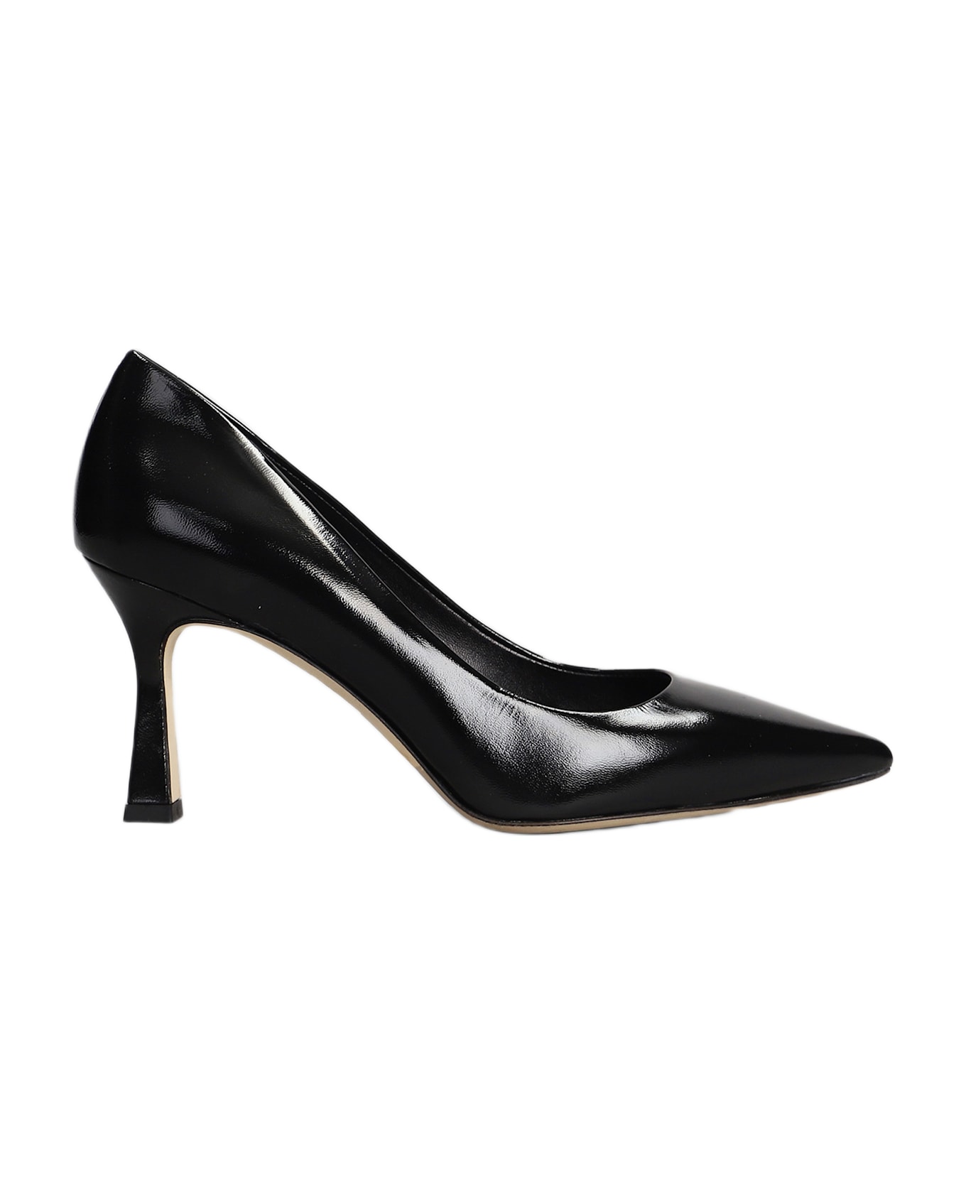 Julie Dee Pumps In Black Leather - black