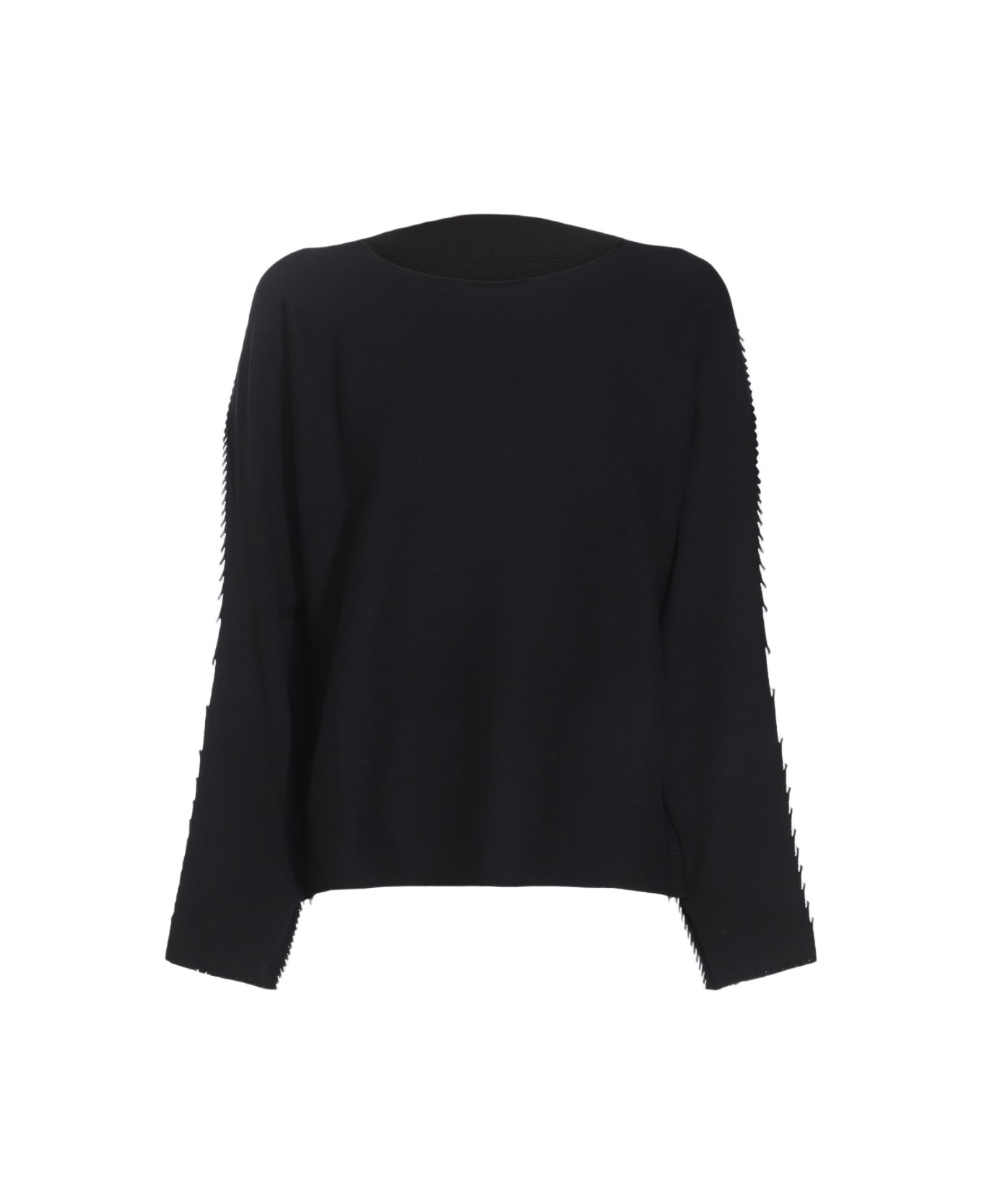 Issey Miyake Black Cotton Top - Black