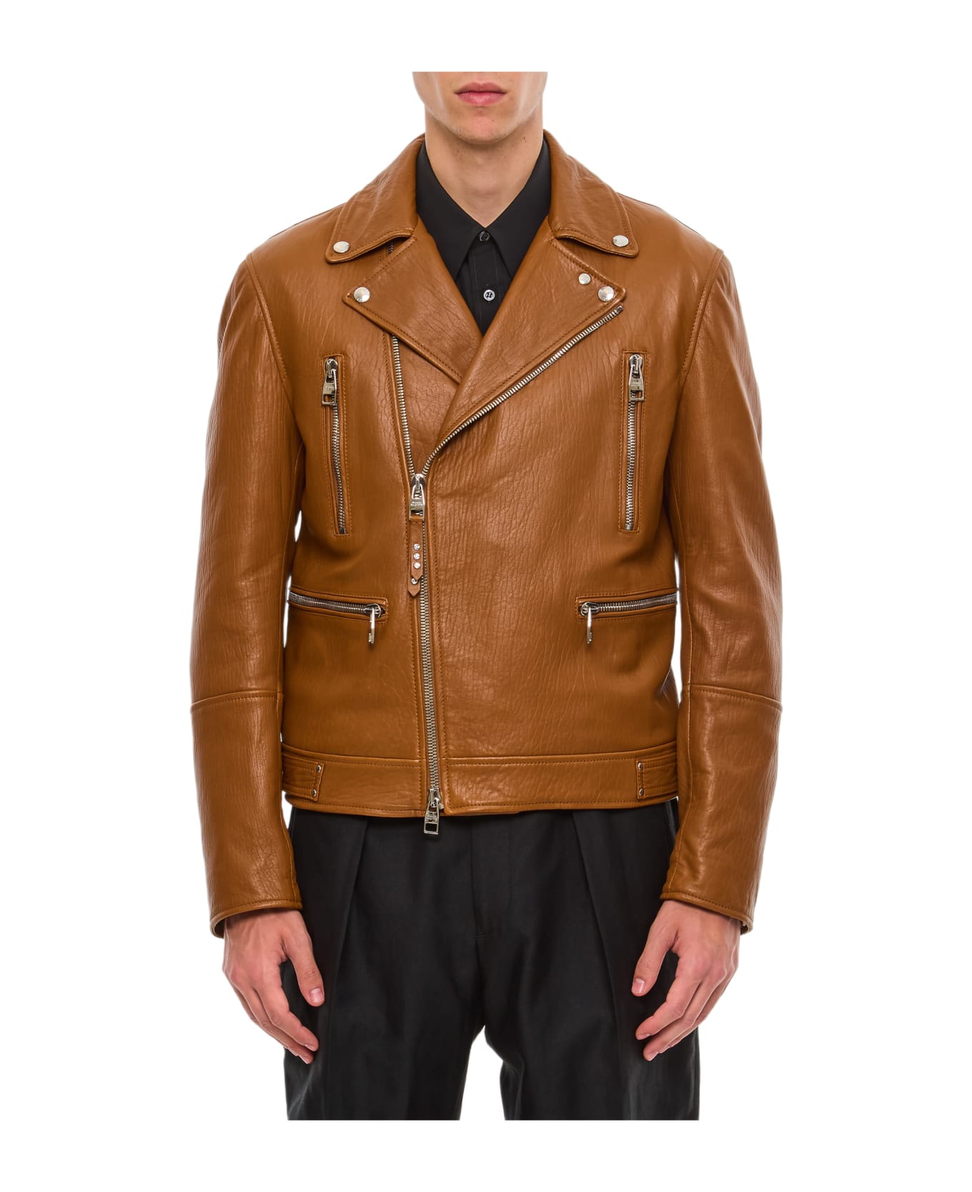Alexander McQueen Leather Jacket - Tobacco