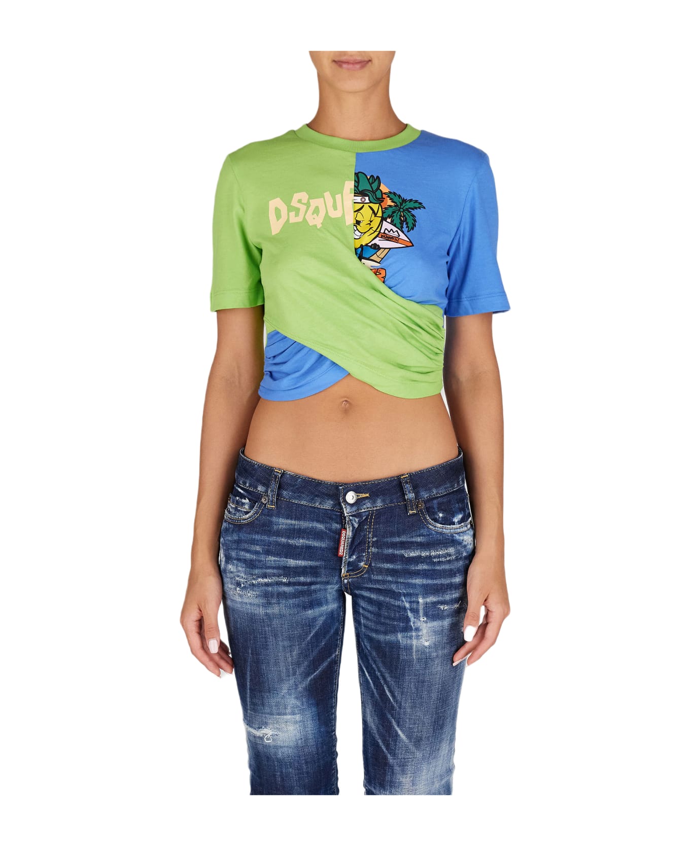 Dsquared2 T-shirts - Acid green/blue Tシャツ