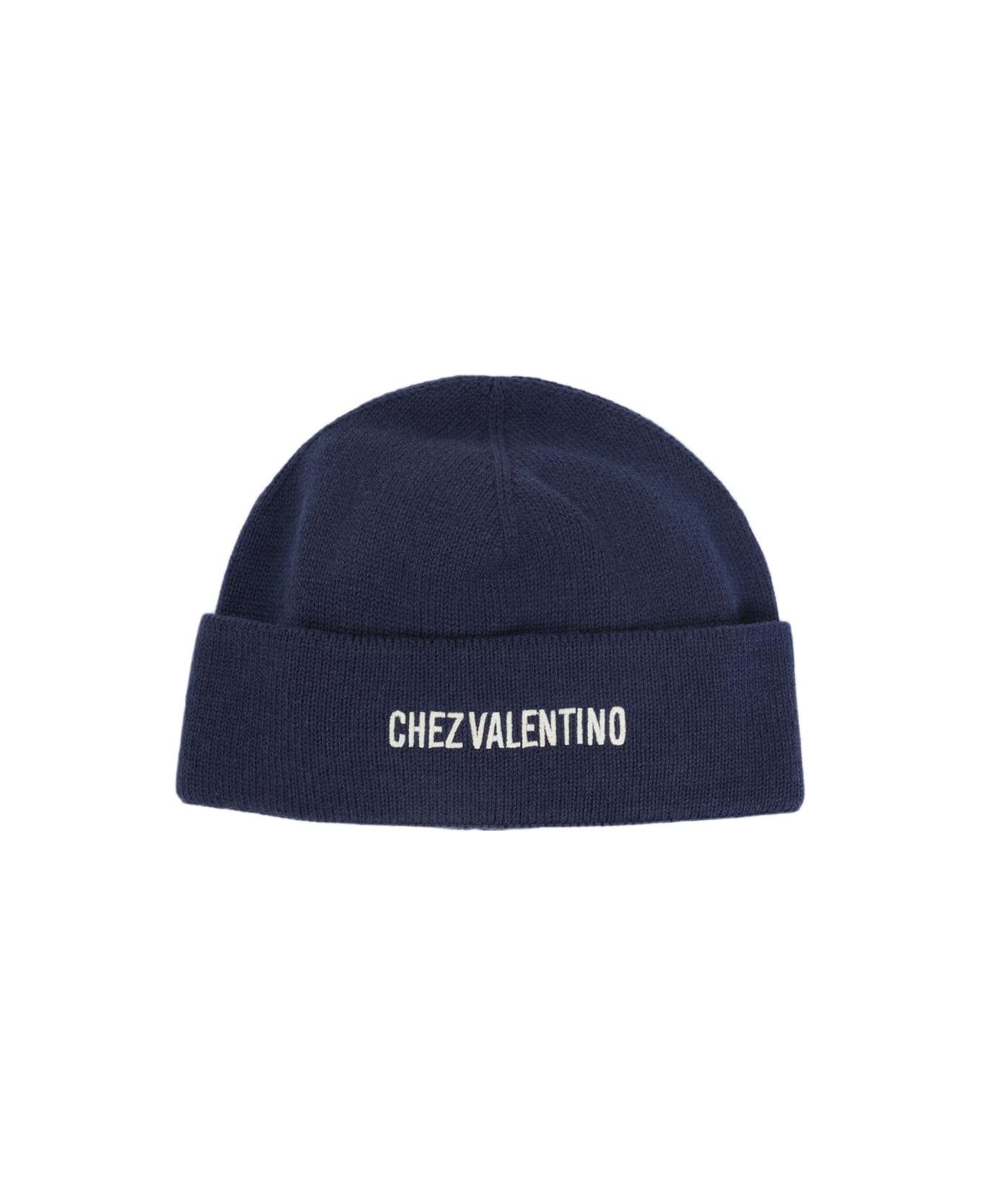 Valentino Garavani Cotton And Wool Hat - Blue