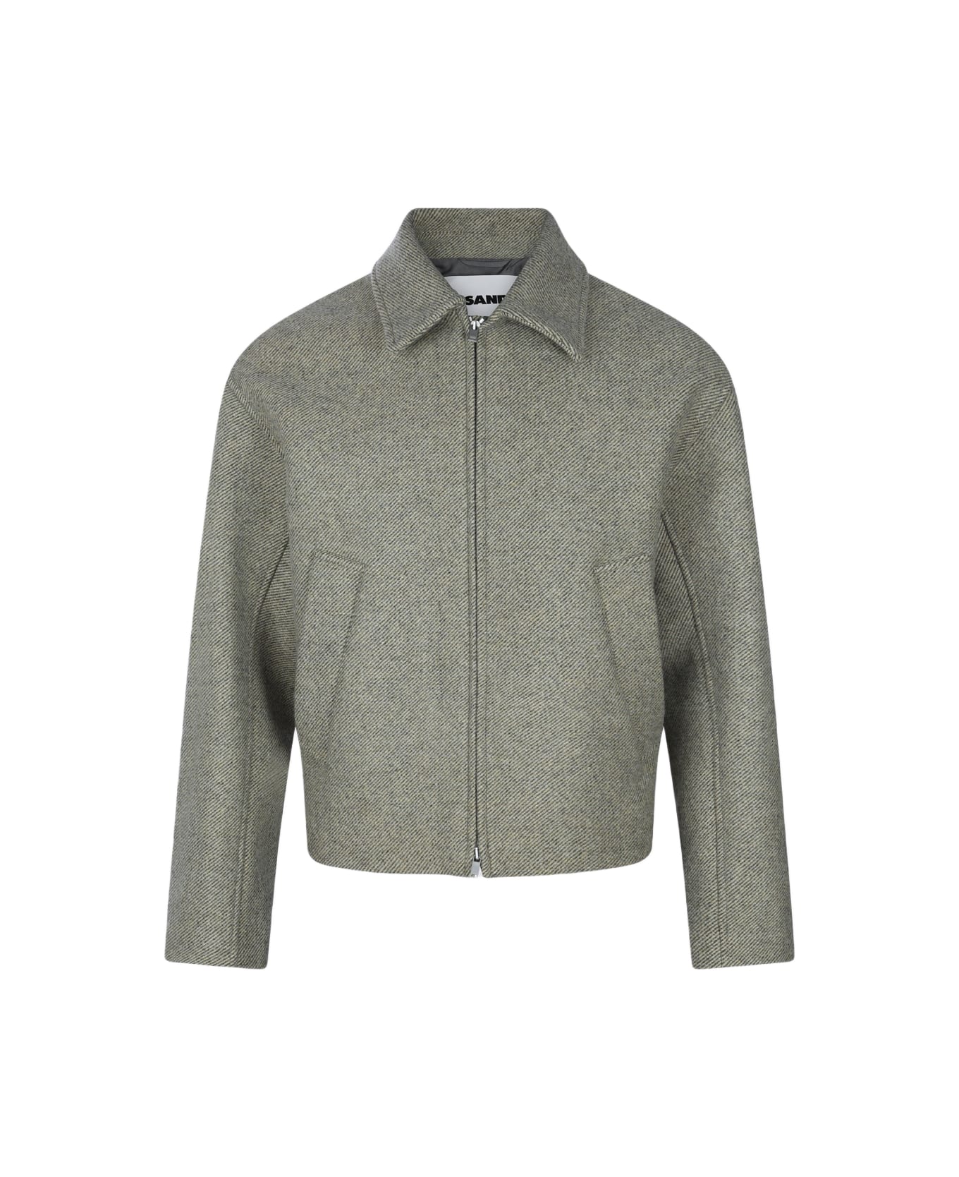 Jil Sander Light Green Wool Casual Jacket - Green