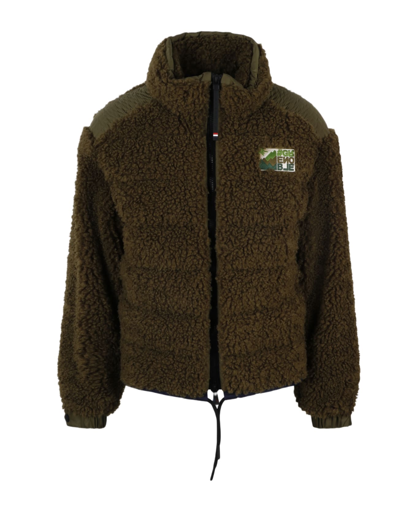 Moncler Grenoble Padded Teddy Zip-up Sweatshirt - Green