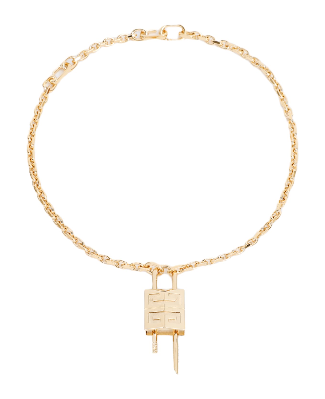 Givenchy Lock Necklace With 4g Padlock - Golden Yellow