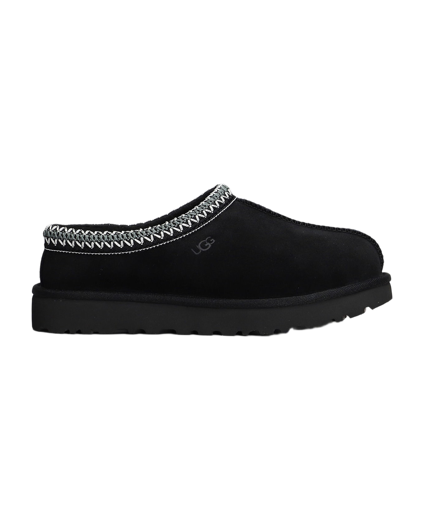 UGG Tasman Slipper-mule In Black Suede - black