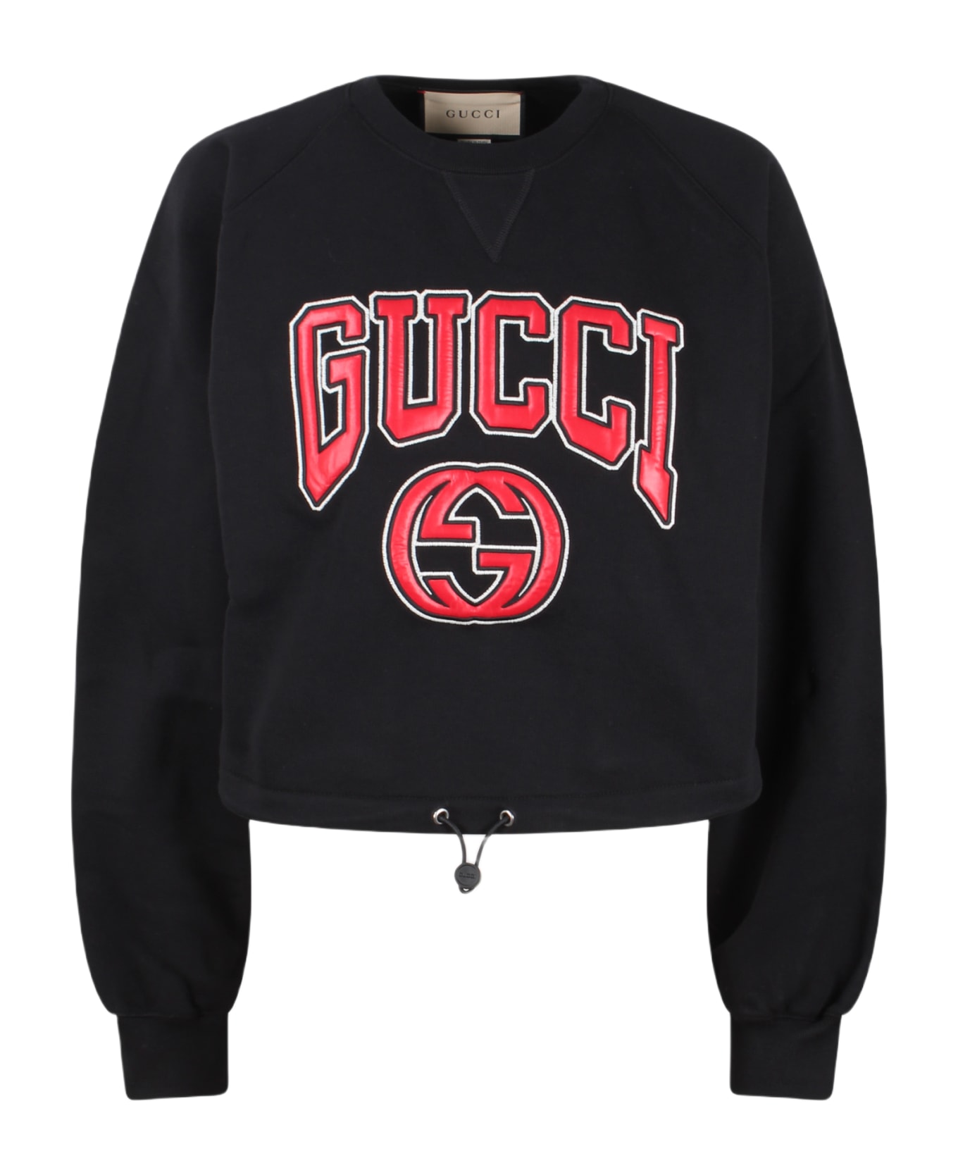 Gucci Embroidery Jersey Sweatshirt - Black